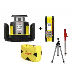 Niwelator laserowy CLX/CLA700 + Detektor Combo + Statyw korbowy Leica 270cm + Łata laserowa